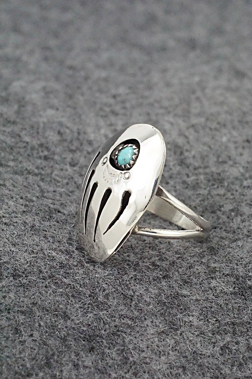 Turquoise & Sterling Silver Ring - Ervin Begay - Size 8