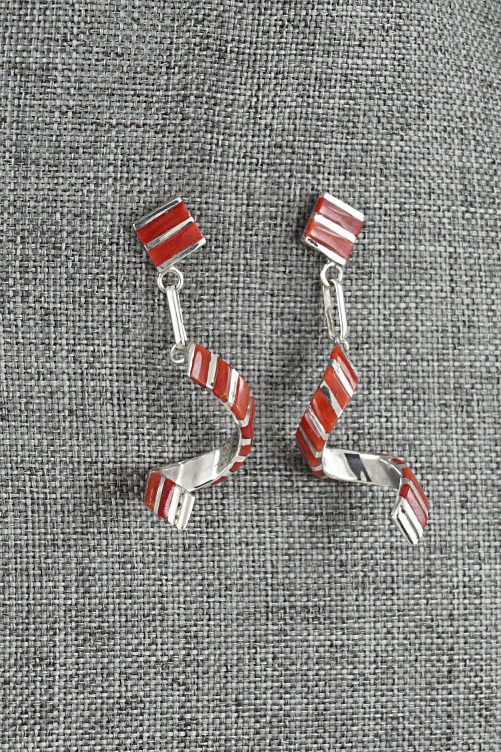 Coral & Sterling Silver Earrings - Shawn Sheyka
