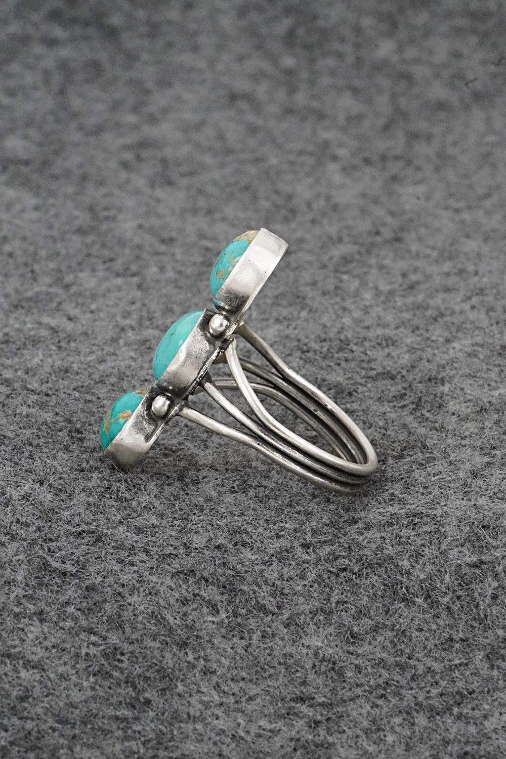 Turquoise & Sterling Silver Ring - Verley Betone - Size 10