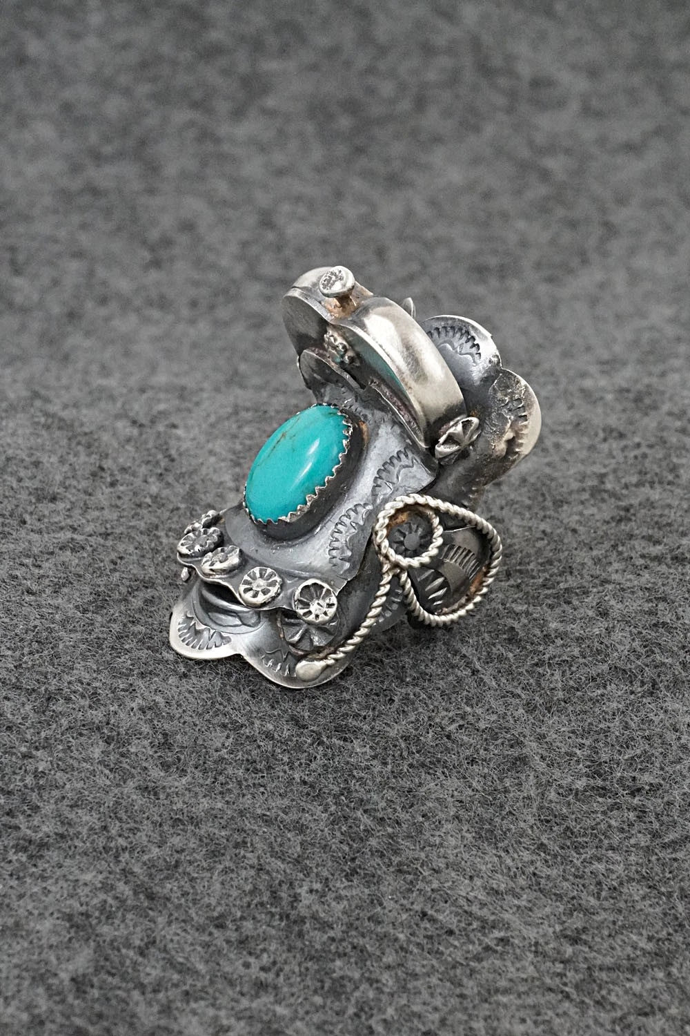 Turquoise & Sterling Silver Ring - Tim Yazzie - Size 7