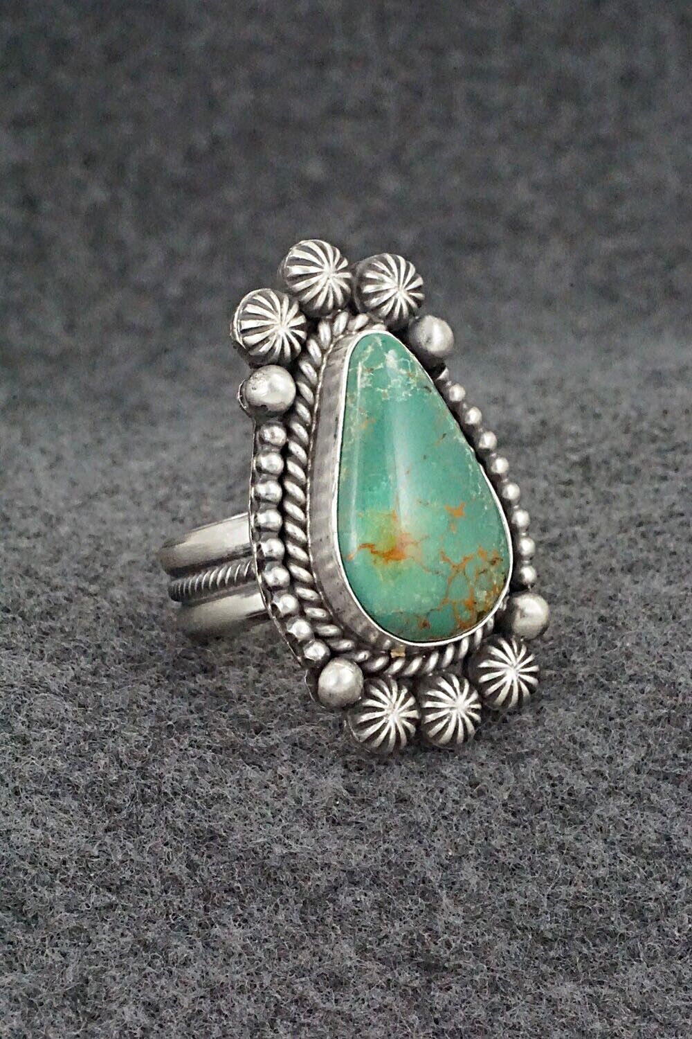 Turquoise & Sterling Silver Ring - Michael Calladitto - Size 7.5