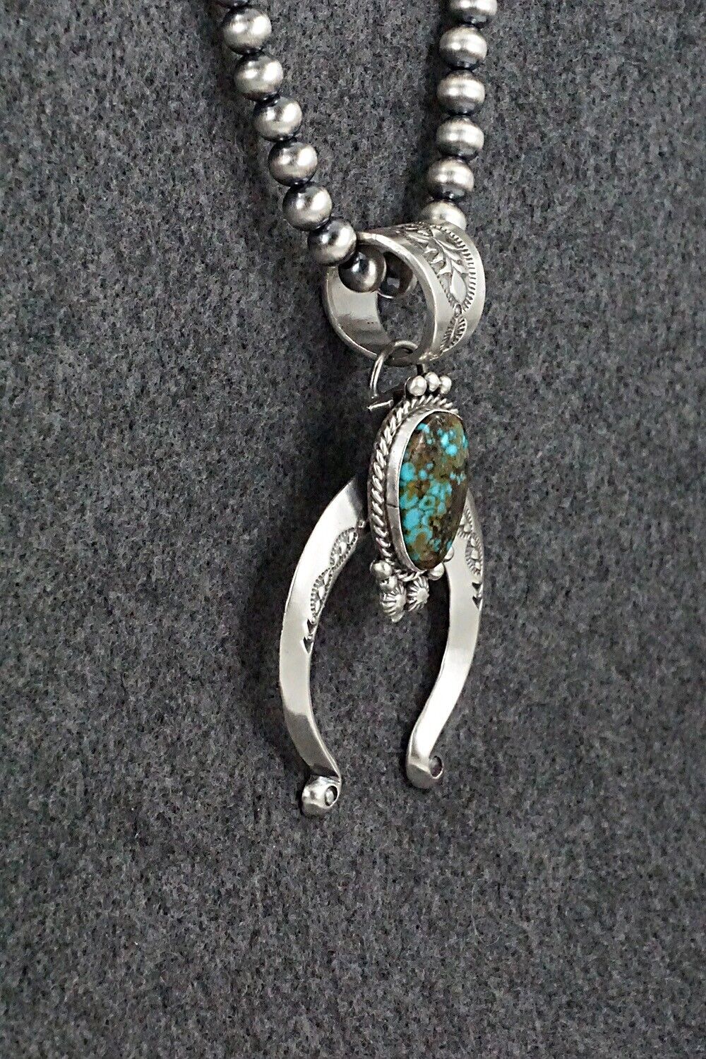 Turquoise & Sterling Silver Necklace - Samuel Yellowhair