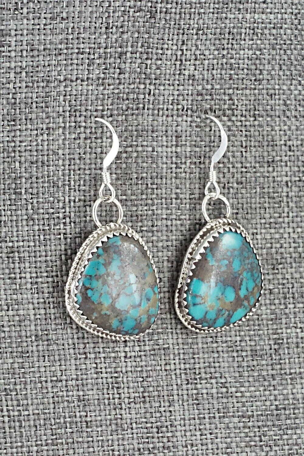 Turquoise & Sterling Silver Earrings - Ernest Hawthorne