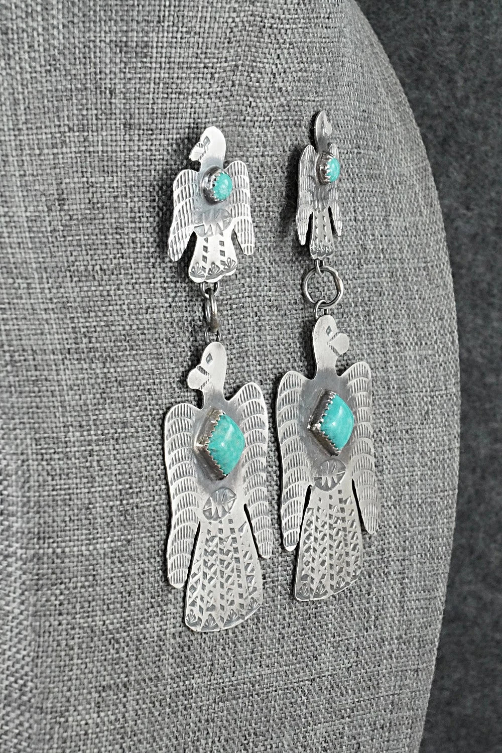 Turquoise & Sterling Silver Earrings - Gabrielle Yazzie
