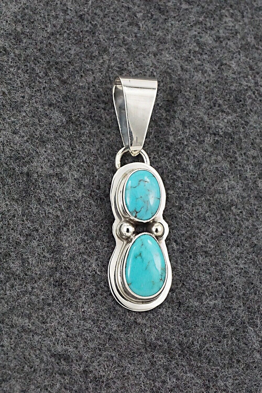 Turquoise & Sterling Silver Pendant - Kathleen Livingston