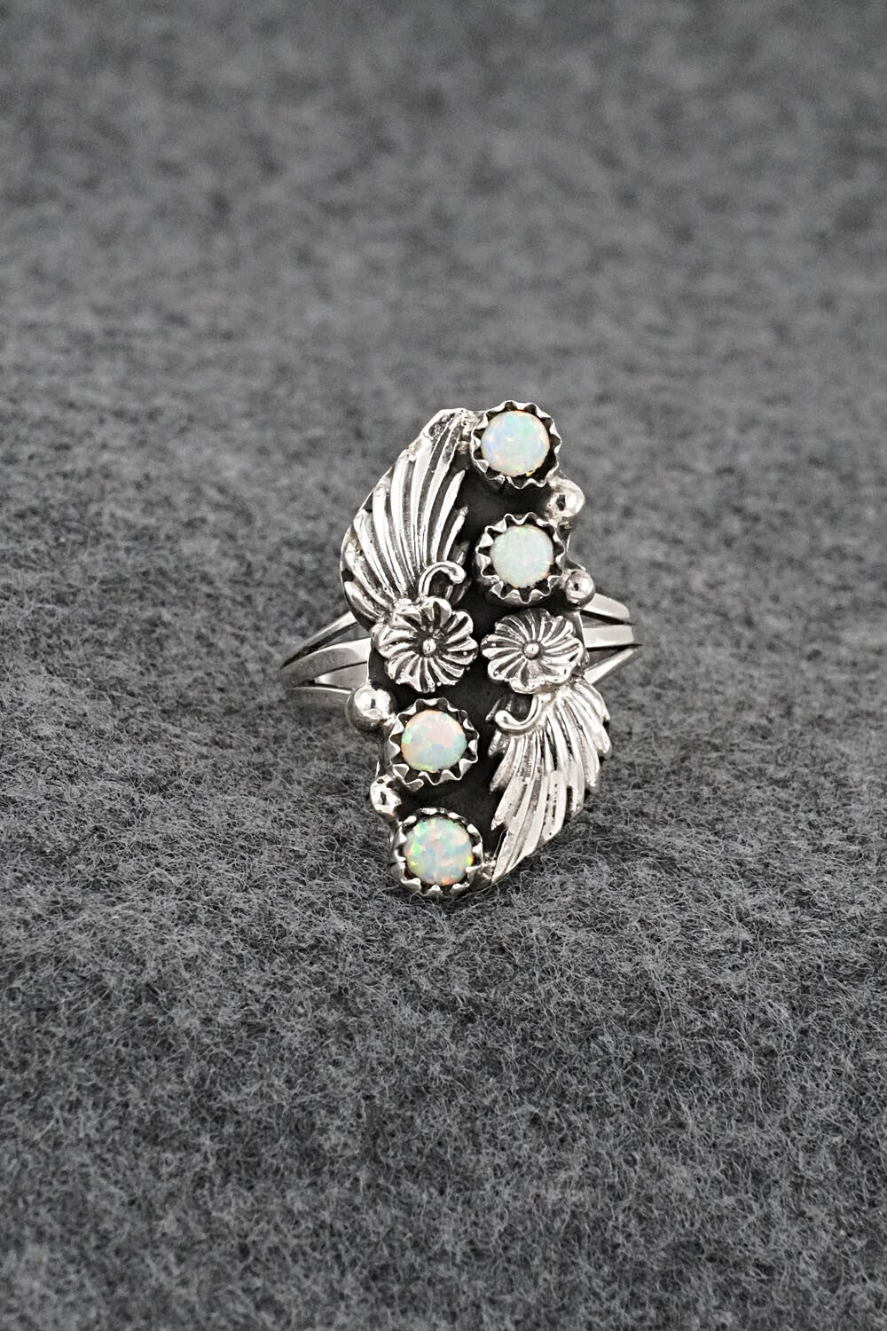 Opalite & Sterling Silver Ring - Judy Largo - Size 7