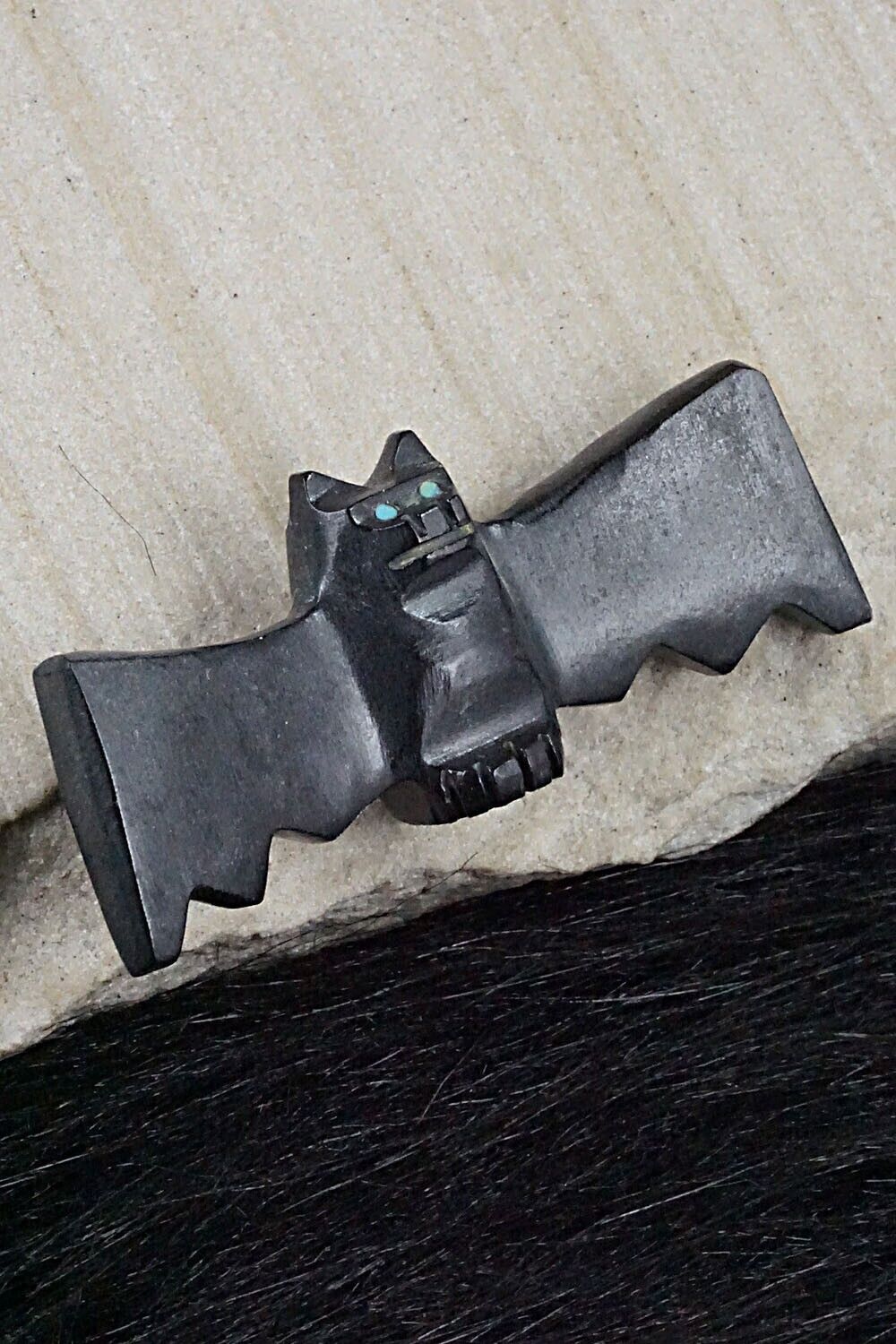 Bat Zuni Fetish Carving - Tim Lementino