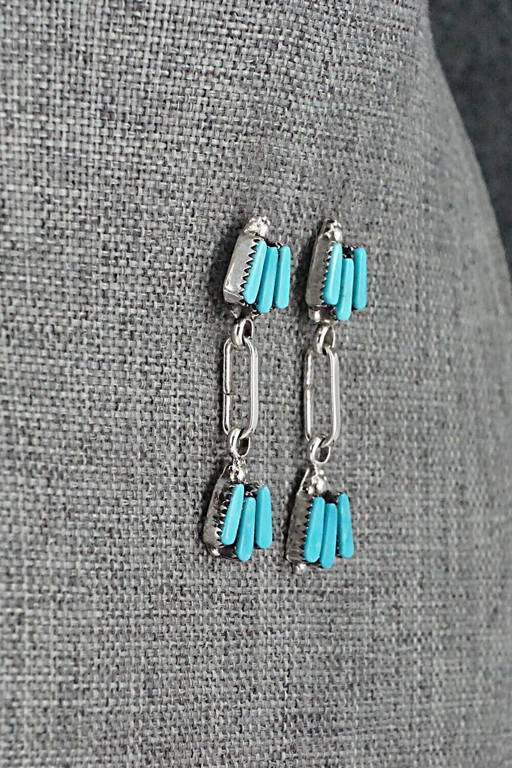 Turquoise & Sterling Silver Earrings - Carlene Hattie