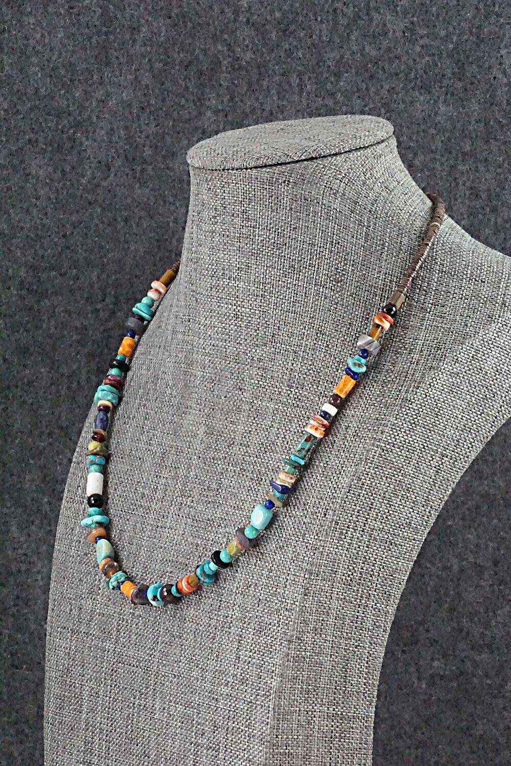 Multi Stone and Sterling Silver Necklace - Helen Tsosie