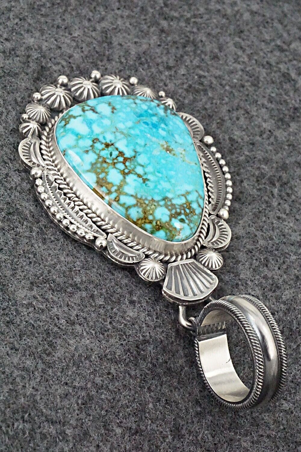 Turquoise & Sterling Silver Pendant - Michael Calladitto
