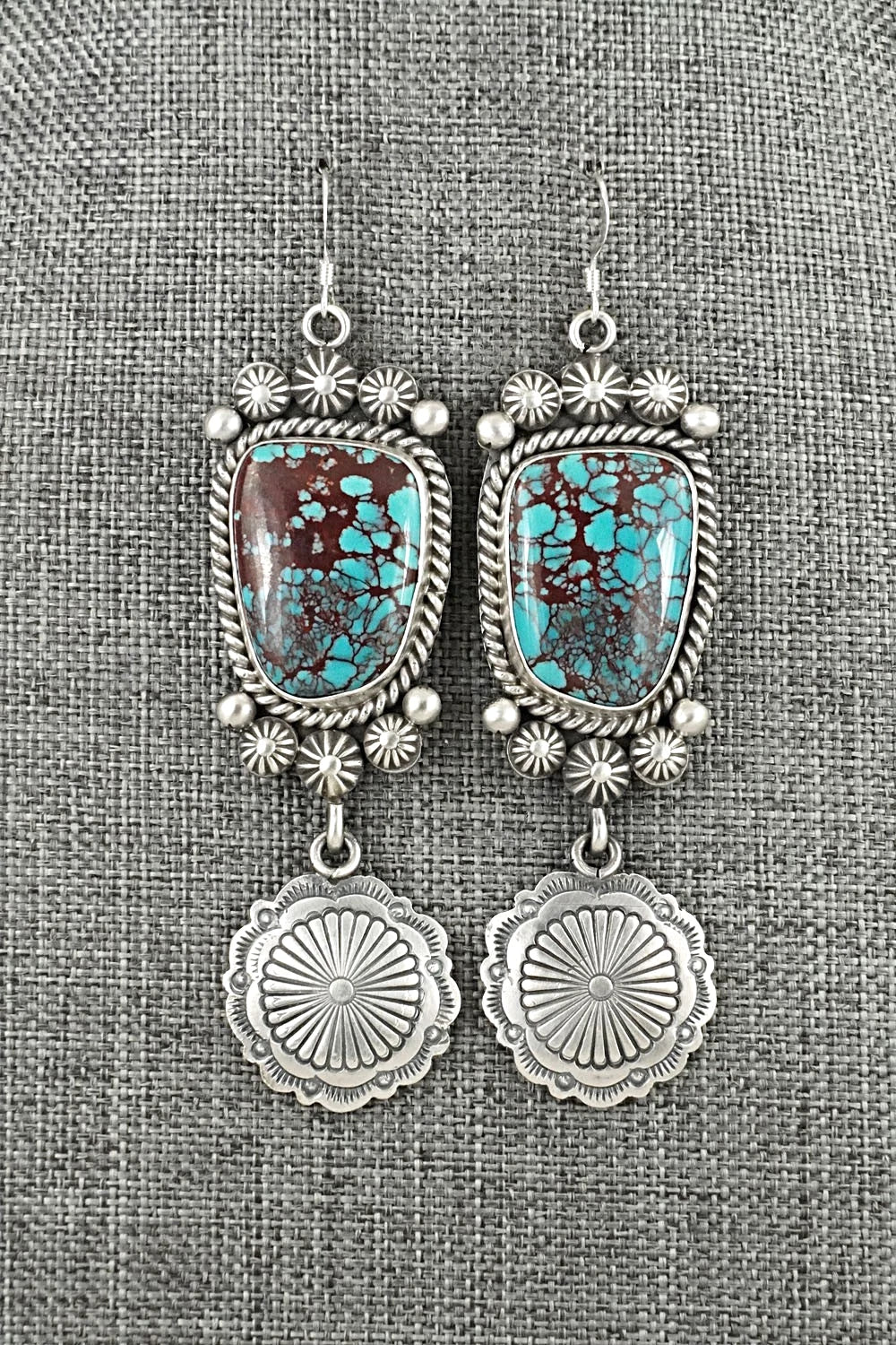 Turquoise & Sterling Silver Earrings - Michael Calladitto