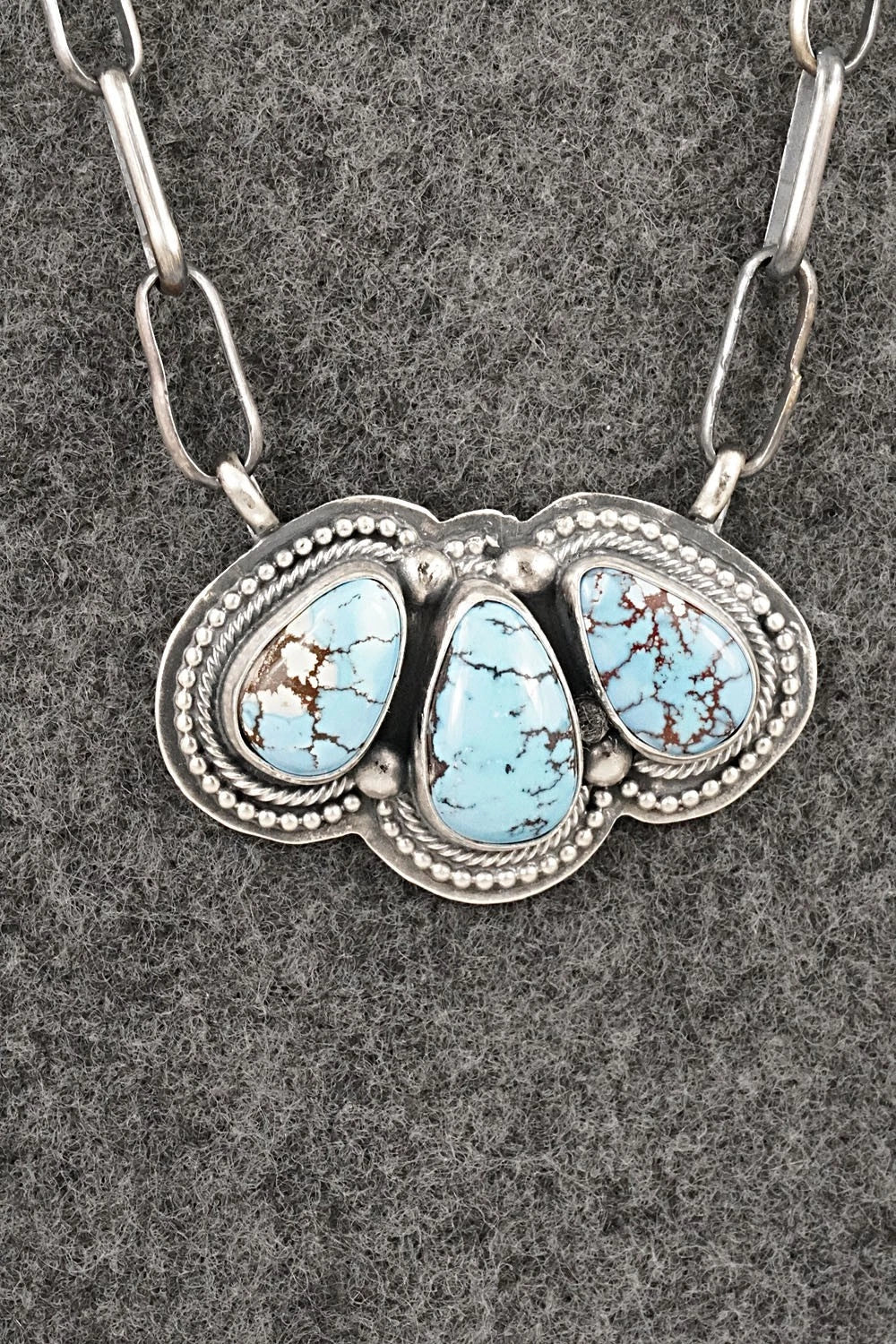 Turquoise & Sterling Silver Necklace - Darrin Livingston