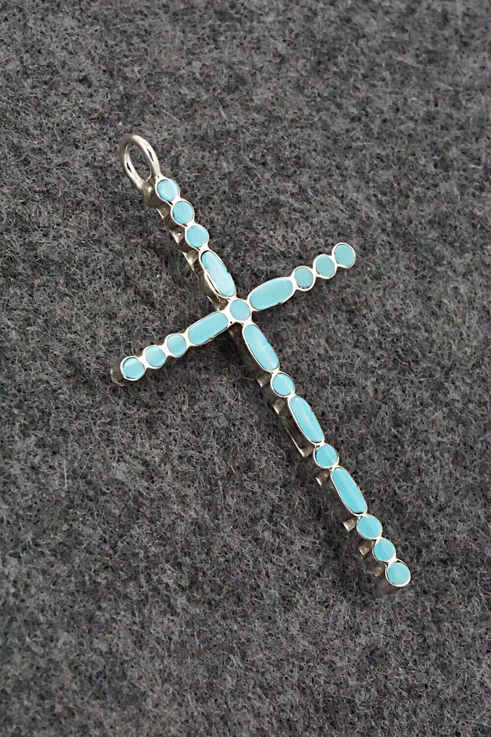 Turquoise & Sterling Silver Pendant - Rupert Shetima