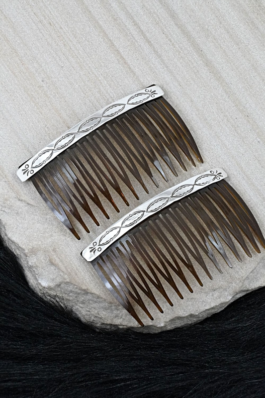 Sterling Silver Hair Combs - Bertha Begay