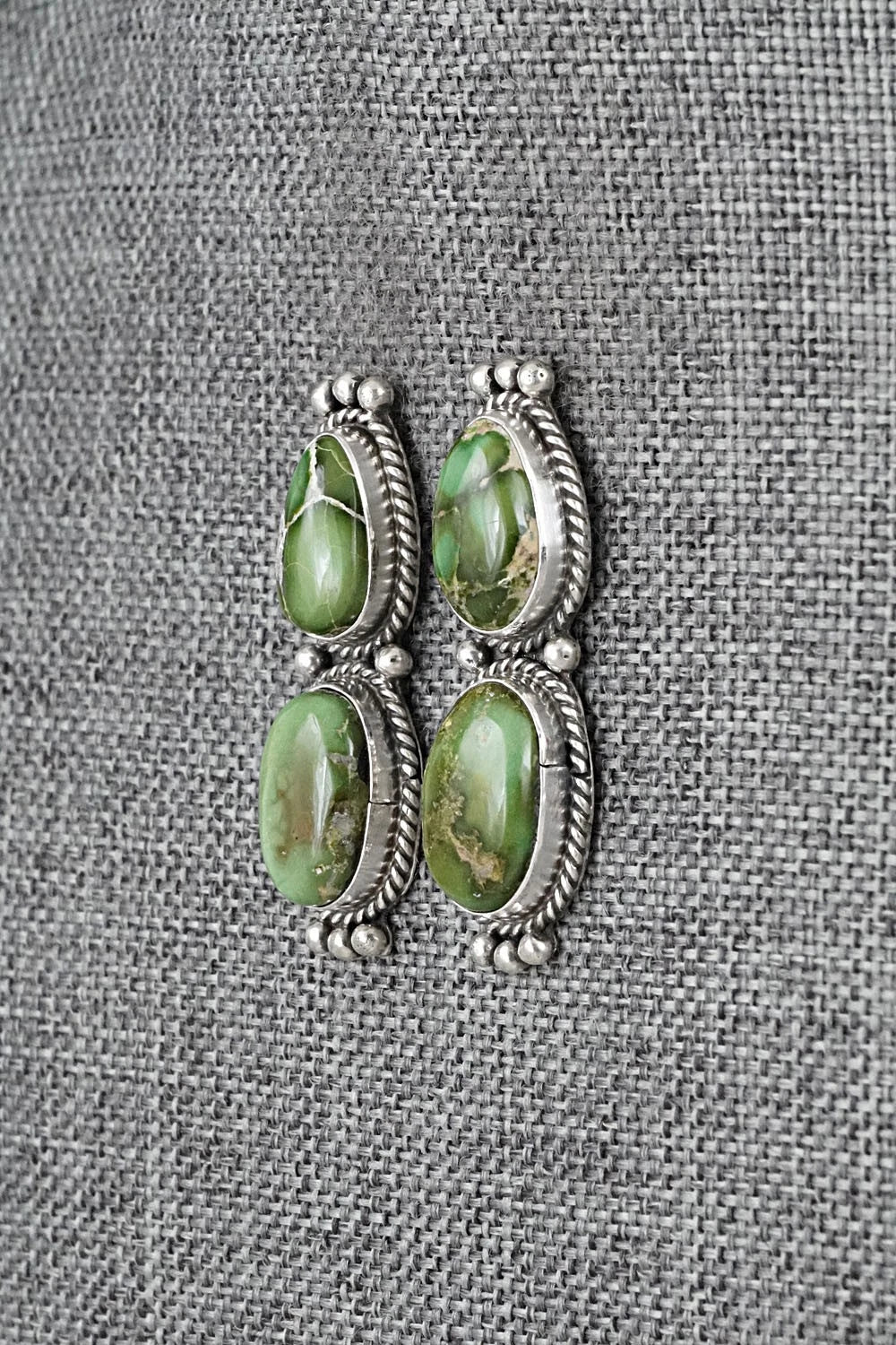 Turquoise & Sterling Silver Earrings - Rena Begay