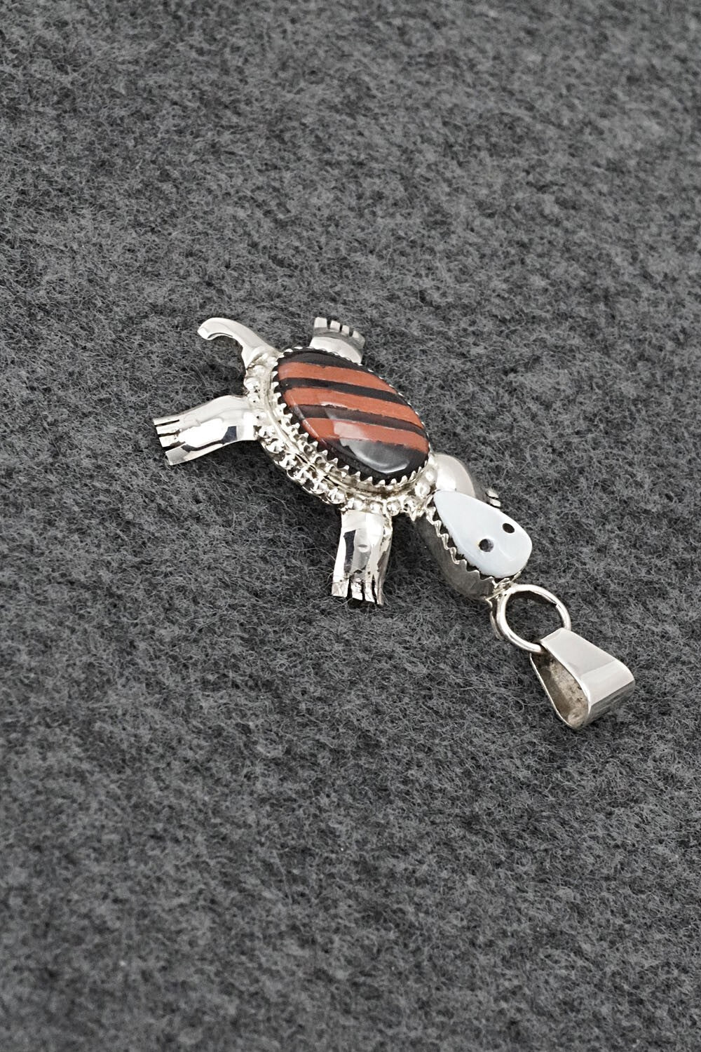 Multi-Stone & Sterling Silver Inlay Pendant - Wayne Haloo