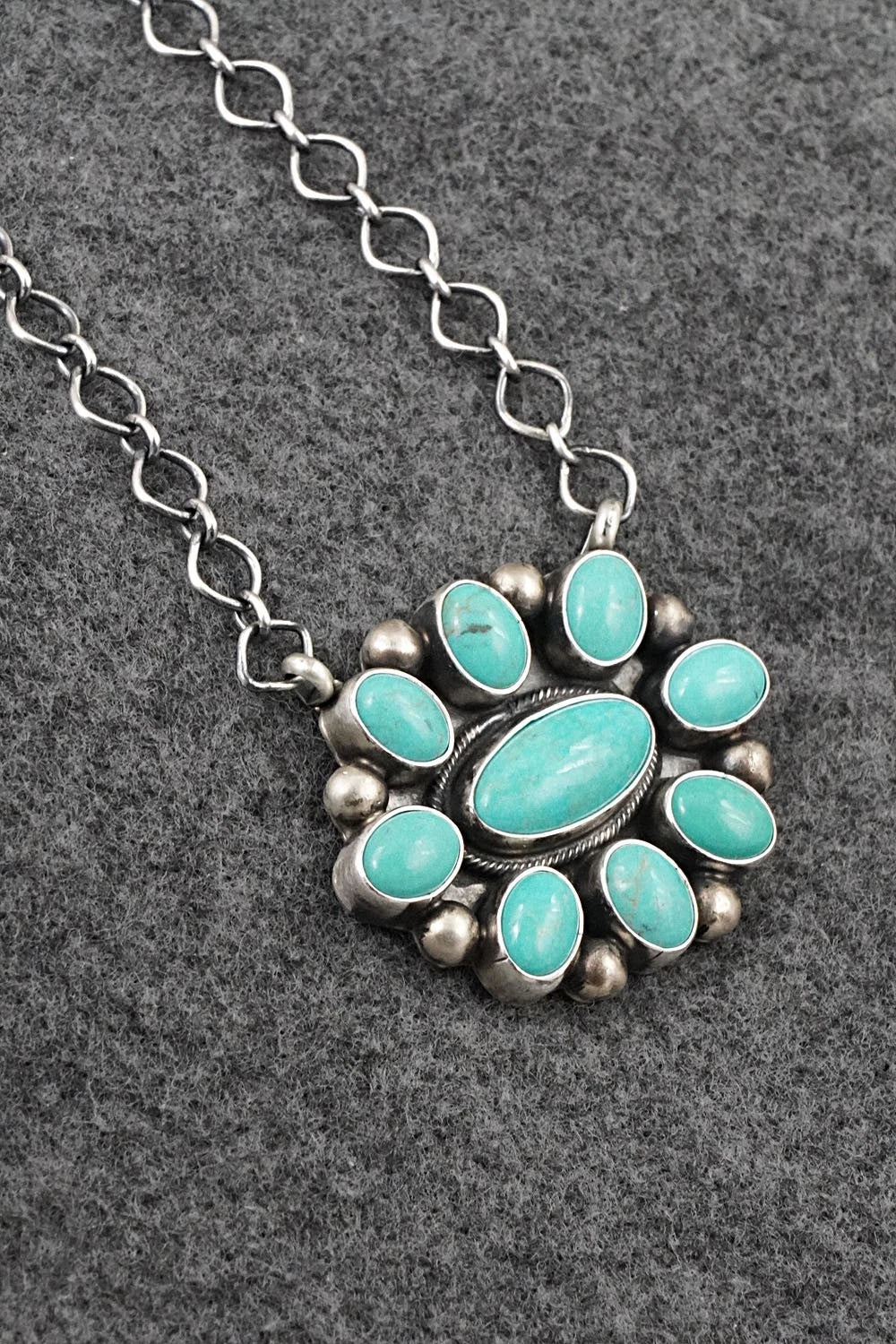 Turquoise & Sterling Silver Necklace - Kathleen Livingston