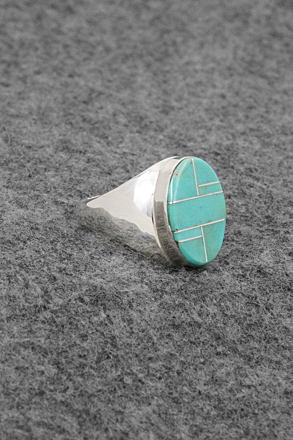 Turquoise & Sterling Silver Ring - Wilbert Gray - Size 9.5