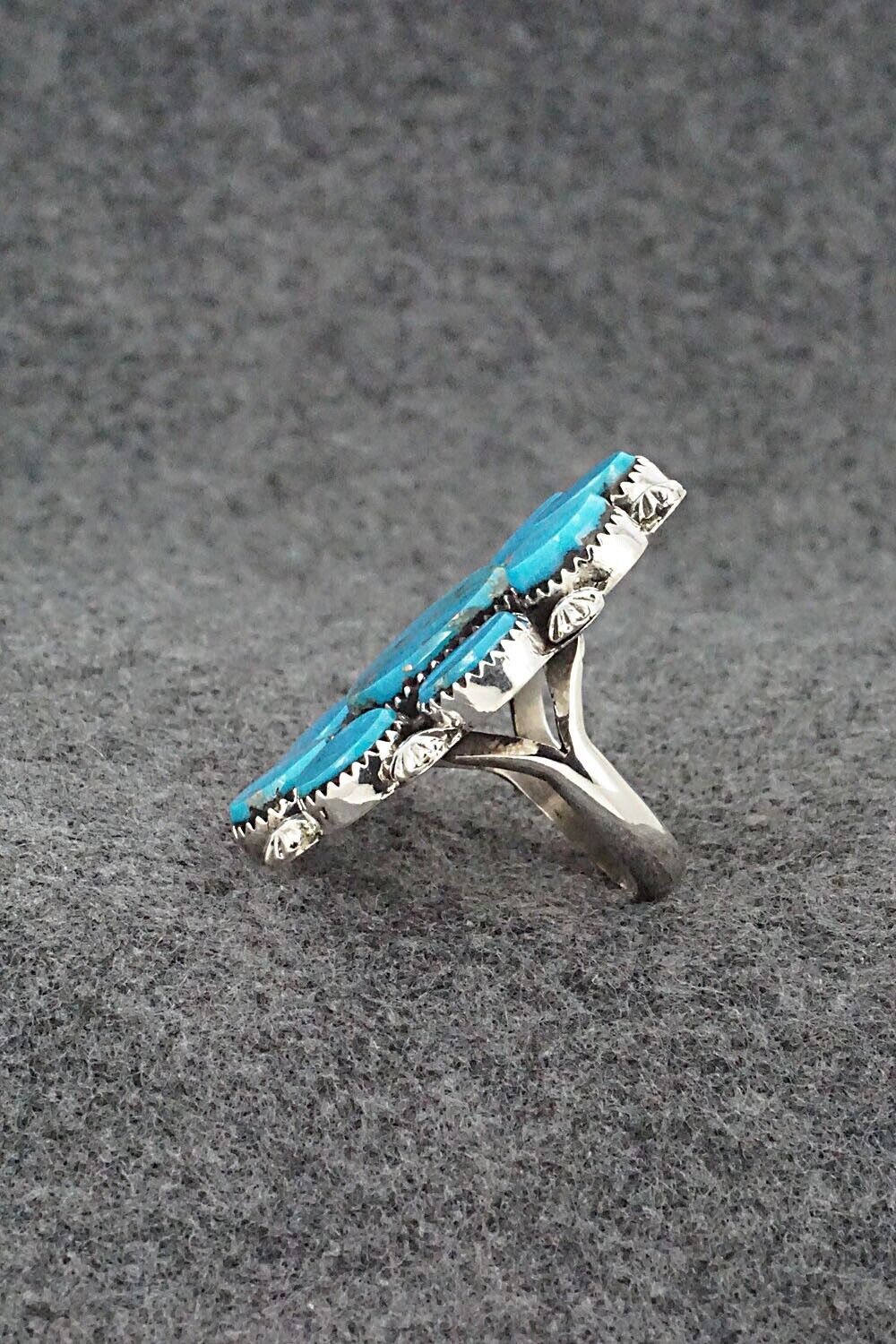 Turquoise and Sterling Silver Ring - Selina Warner - Size 8.5