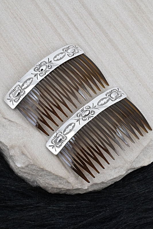Sterling Silver Hair Combs - Bertha Begay