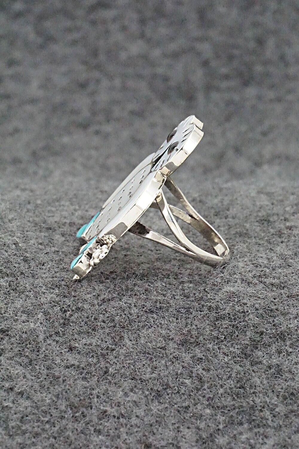 Multi-Stone & Sterling Silver Ring - Reginda Kallestewa - Size 6.25