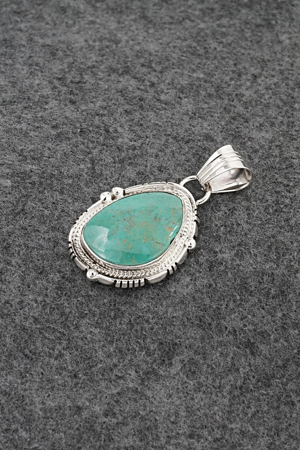 Turquoise & Sterling Silver Pendant - Marita Benally