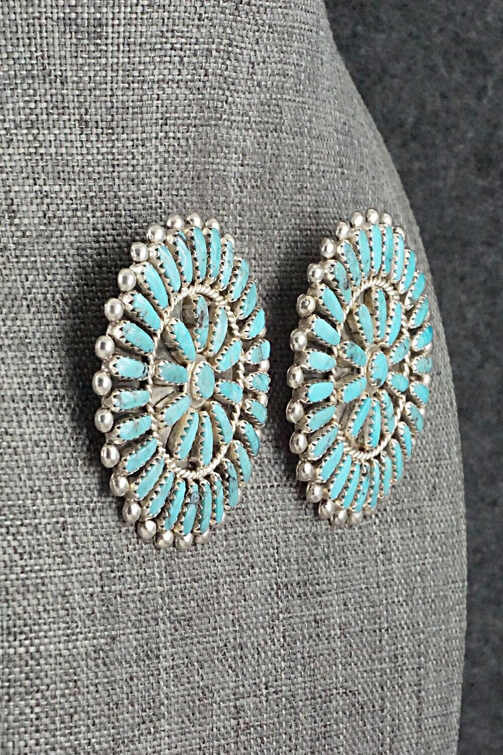 Turquoise & Sterling Silver Earrings - Philena Byjoe