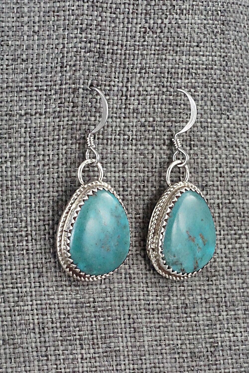 Turquoise & Sterling Silver Earrings - Ernest Hawthorne