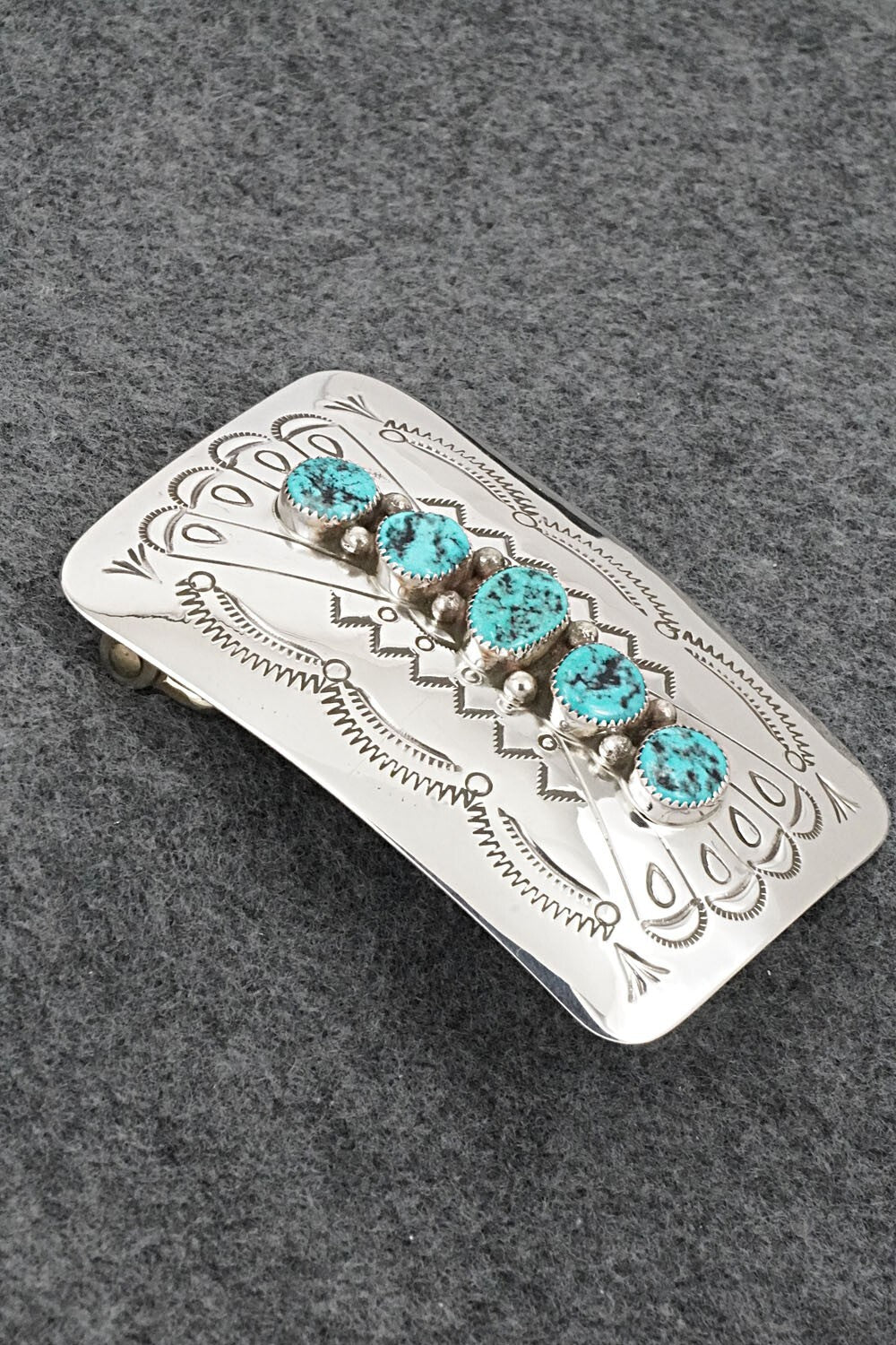Turquoise & Sterling Silver Belt Buckle - Jolene Begay