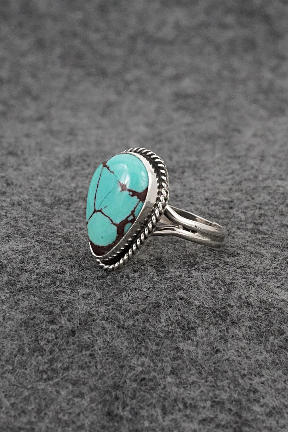 Turquoise & Sterling Silver Ring - Eugene Gruber - Size 7