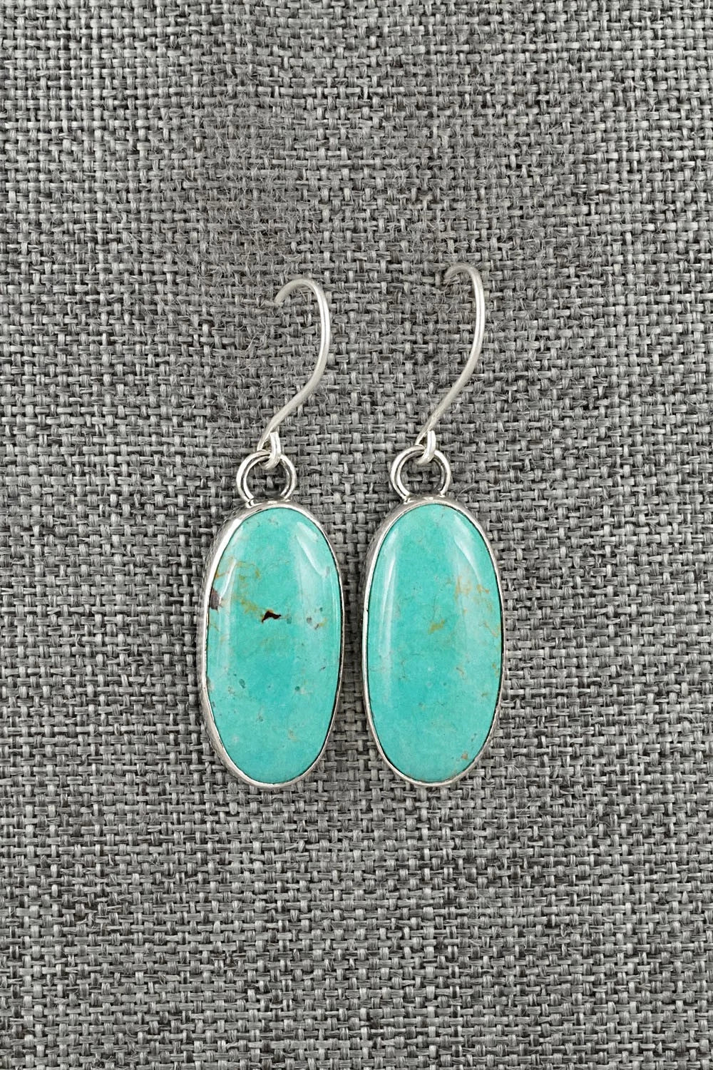 Turquoise & Sterling Silver Earrings - Eugene Gruber