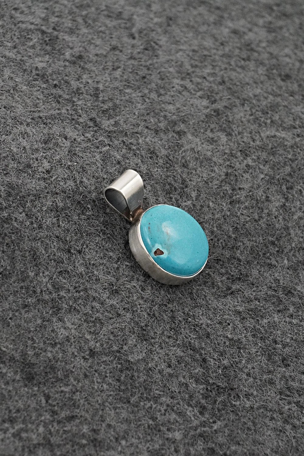Turquoise & Sterling Silver Pendant - Eugene Gruber