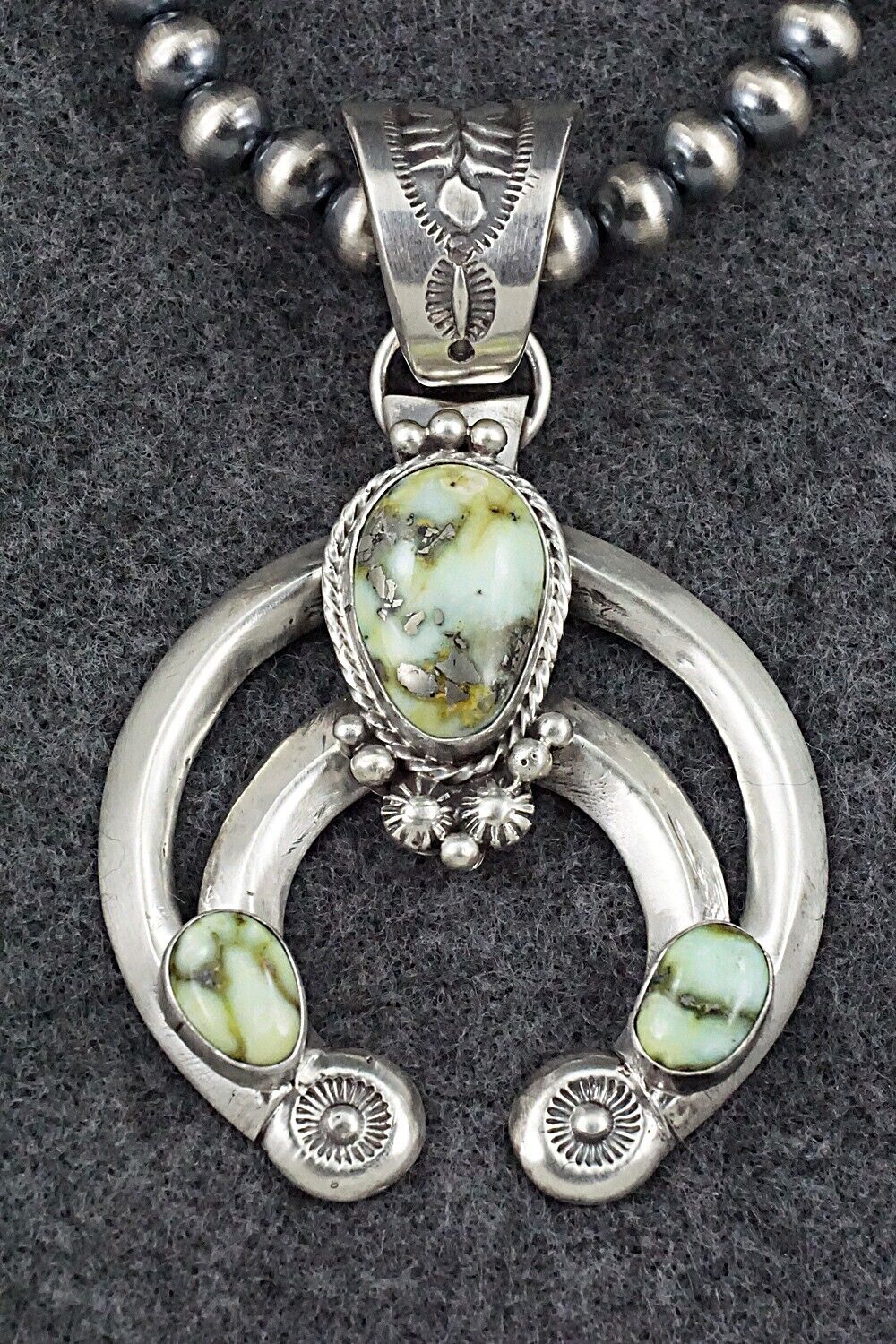 Variscite & Sterling Silver Necklace - Samuel Yellowhair