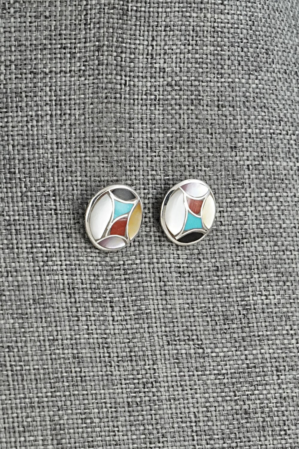 Multi-Stone & Sterling Silver Earrings - Orena Leekya