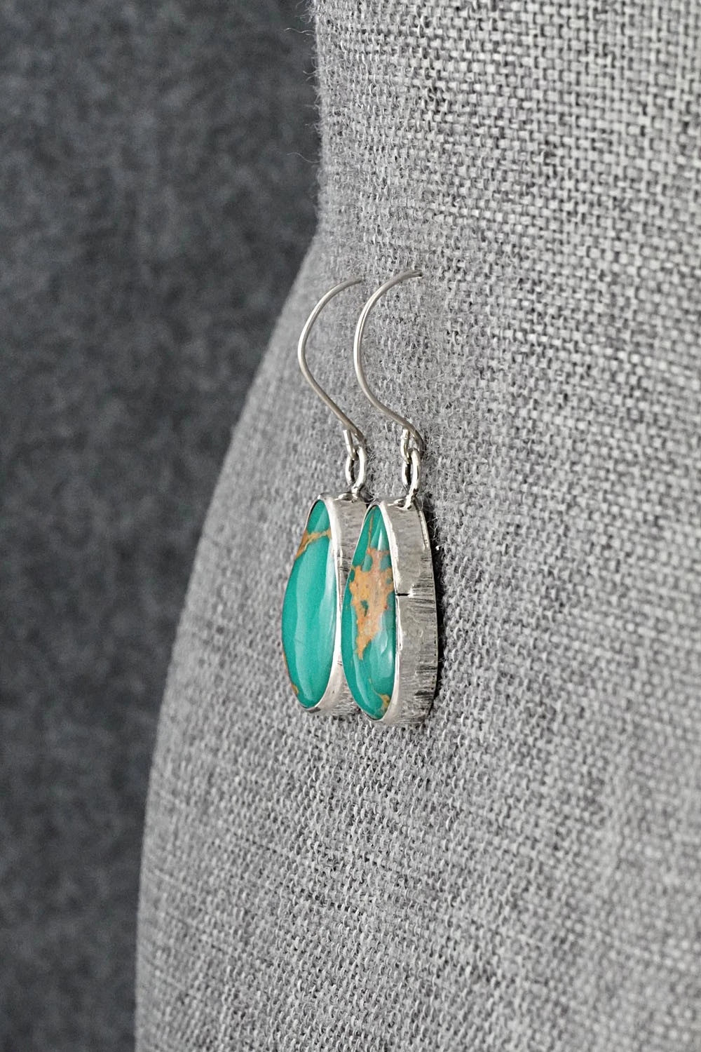 Turquoise & Sterling Silver Earrings - Rosemary Saunders