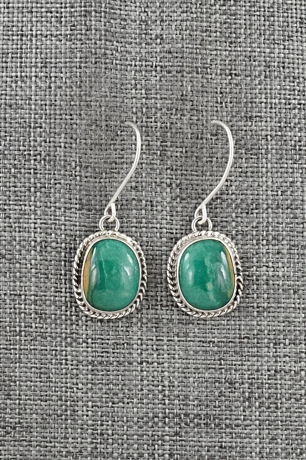 Turquoise & Sterling Silver Earrings - Eugene Gruber