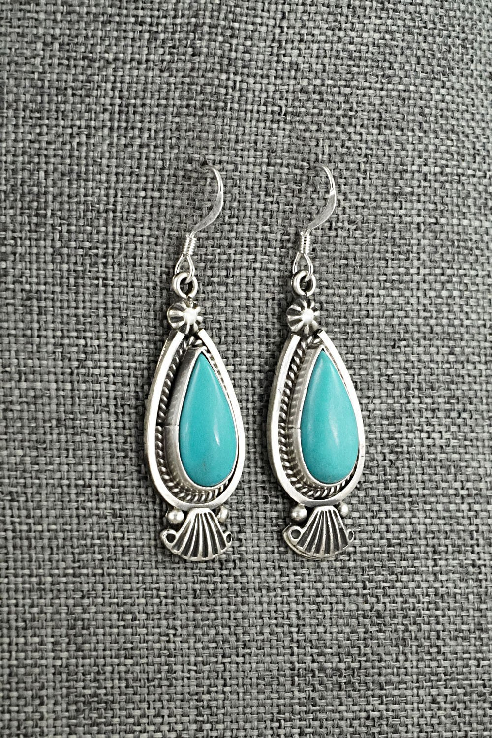 Turquoise & Sterling Silver Earrings - Verley Betone