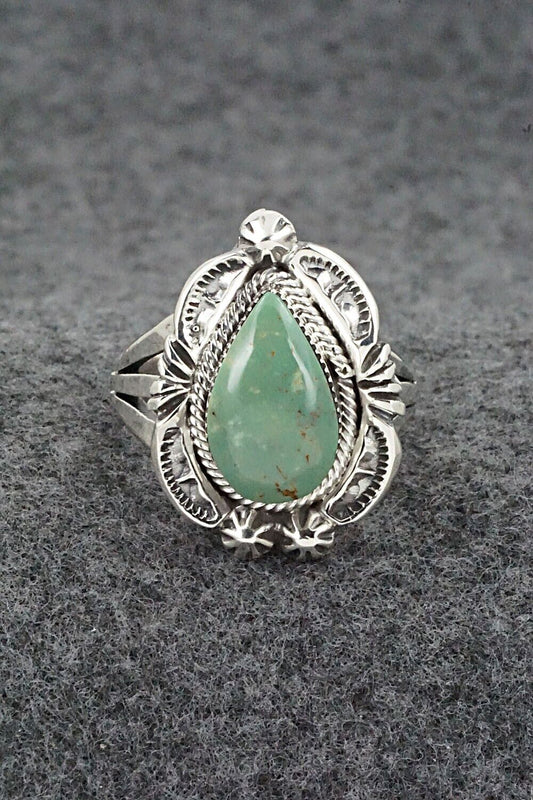 Turquoise & Sterling Silver Ring - Irvin Tsosie - Size 9