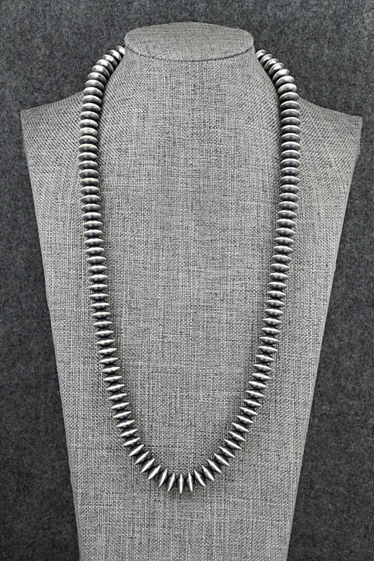 Sterling Silver Navajo Pearl Necklace 22" - Bryannen Halwood
