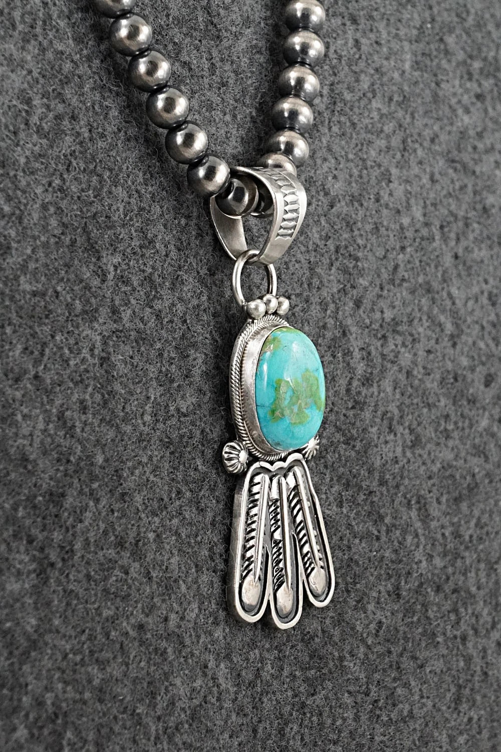 Turquoise & Sterling Silver Necklace - Verley Betone