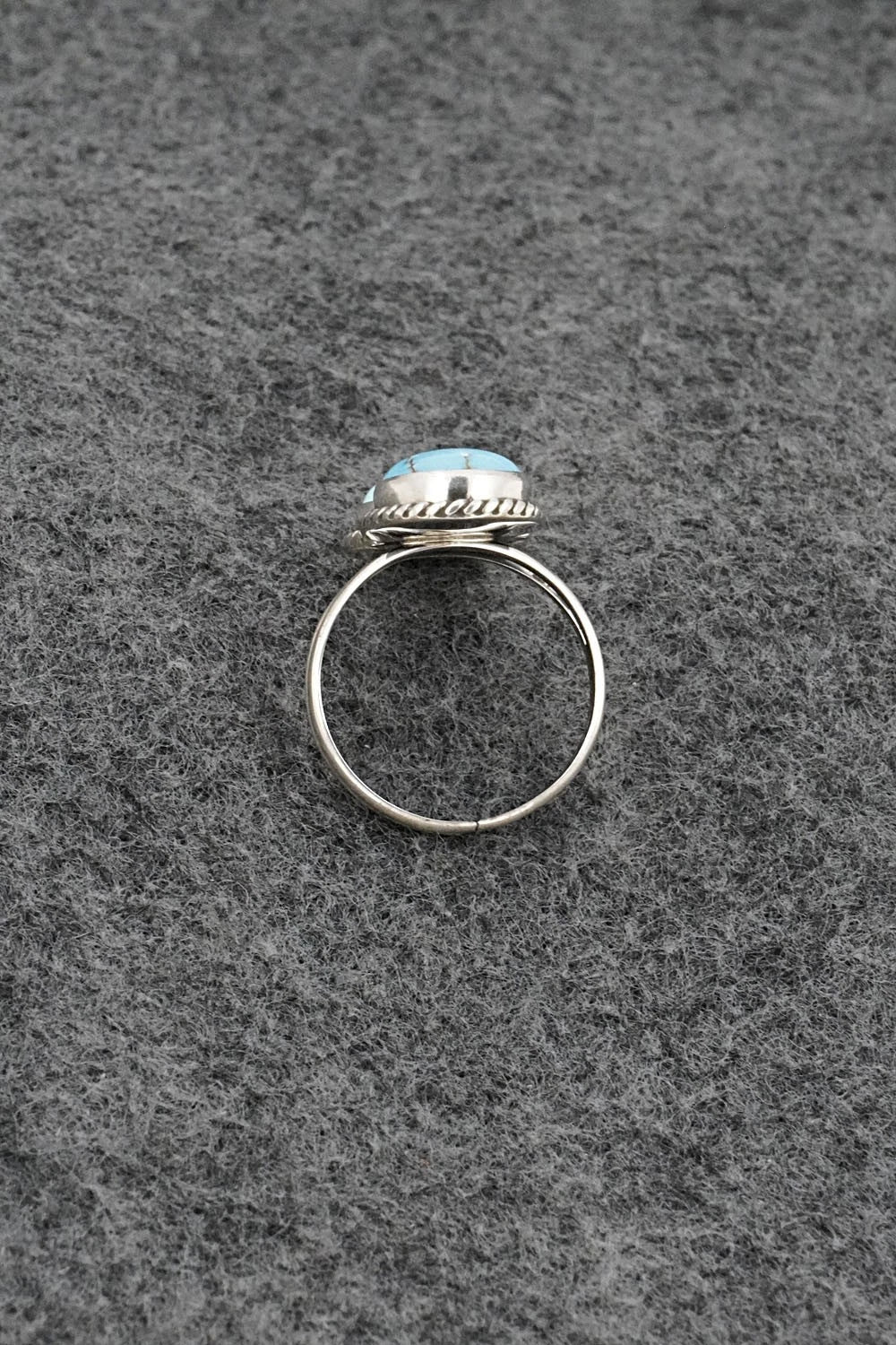 Turquoise & Sterling Silver Ring - Eugene Gruber - Size 7
