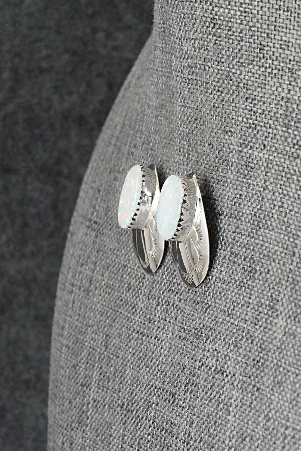 Opalite & Sterling Silver Earrings - Brenda Bahe