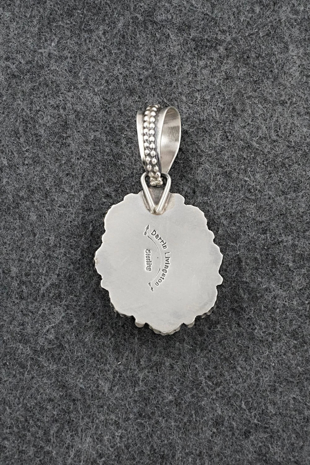 Turquoise & Sterling Silver Pendant - Darrin Livingston