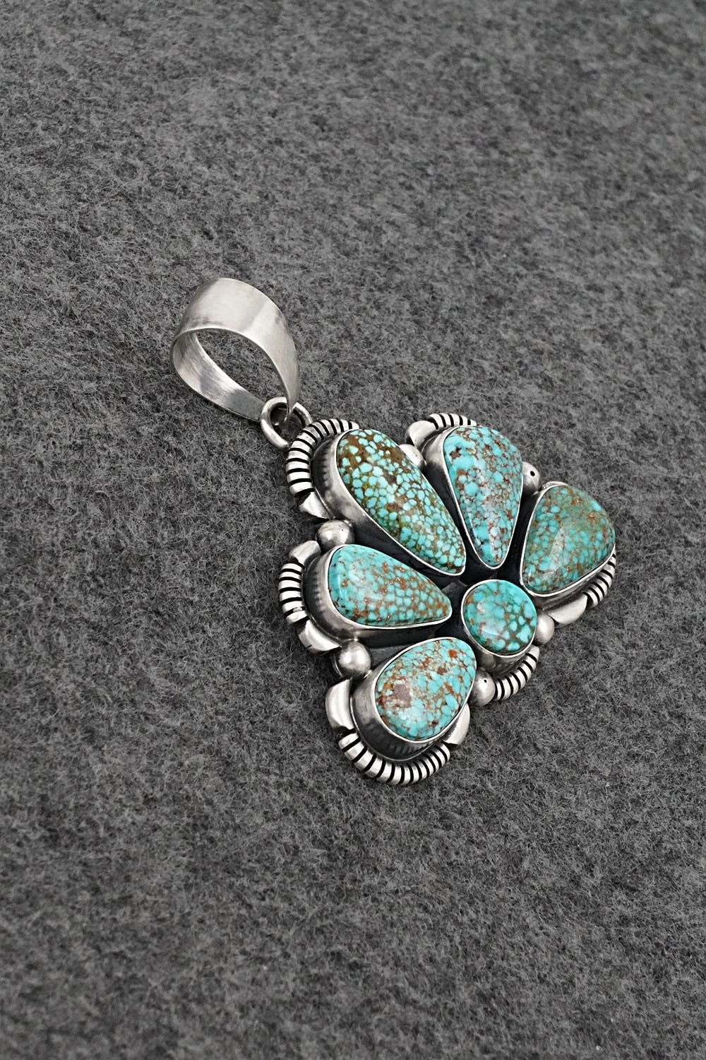 Turquoise & Sterling Silver Pendant - Mark Yazzie