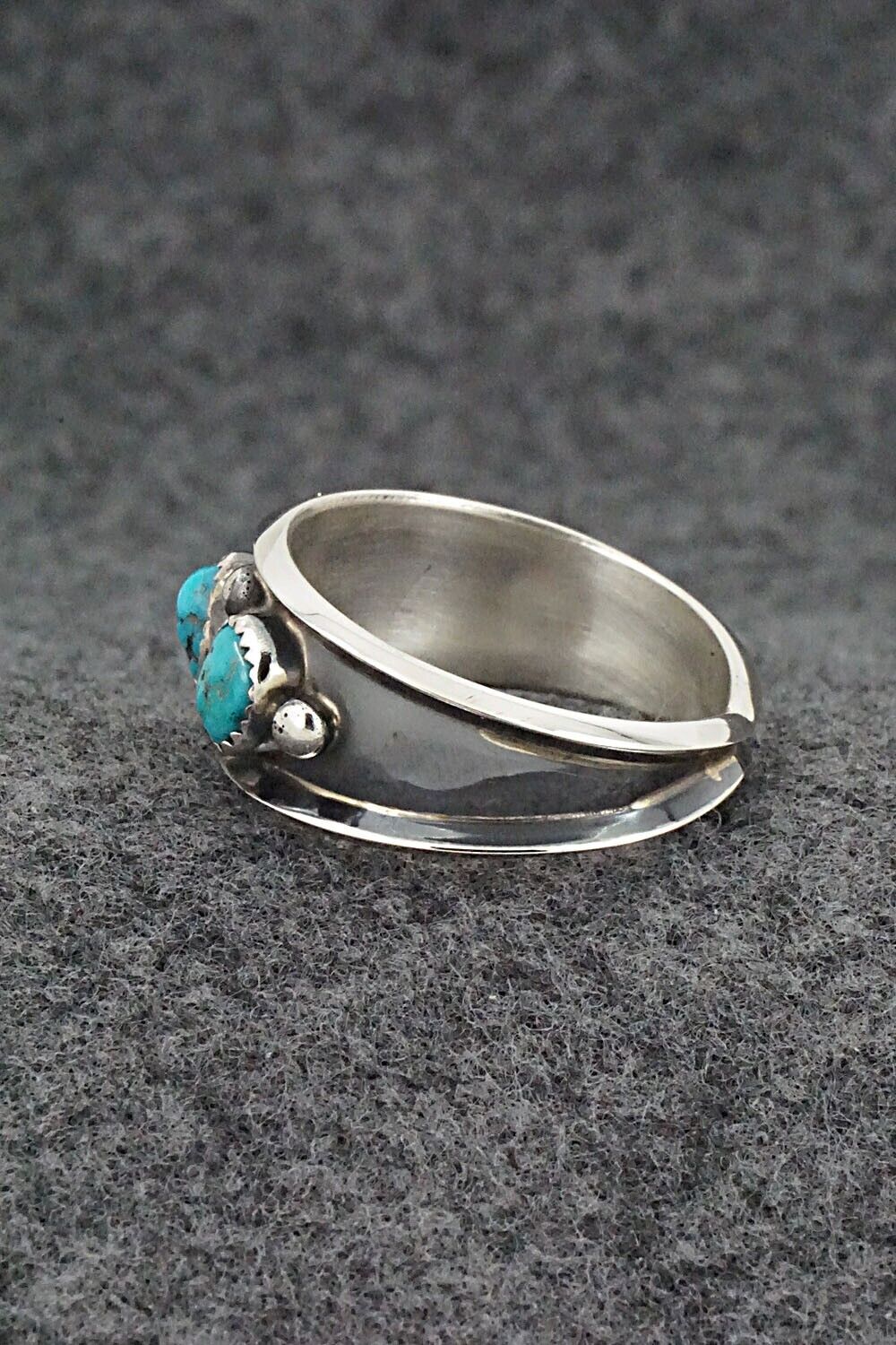 Turquoise & Sterling Silver Ring - Paul Largo - Size 12.5