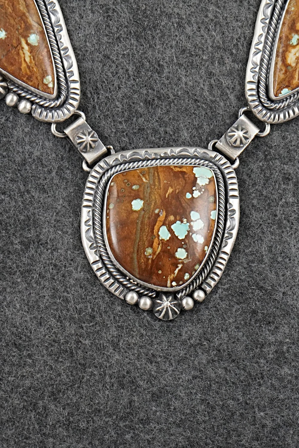 Turquoise & Sterling Silver Necklace and Earrings Set - Paul Livingston