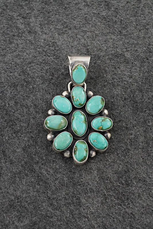 Turquoise & Sterling Silver Pendant - Bobby Johnson