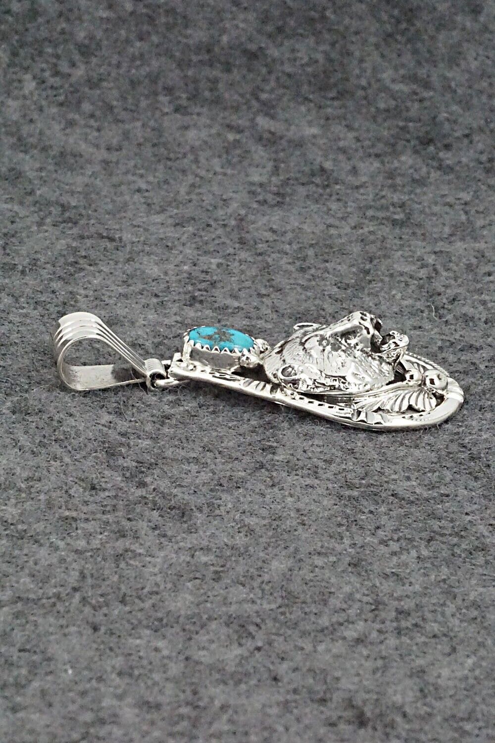Turquoise & Sterling Silver Pendant - Henry Attakai