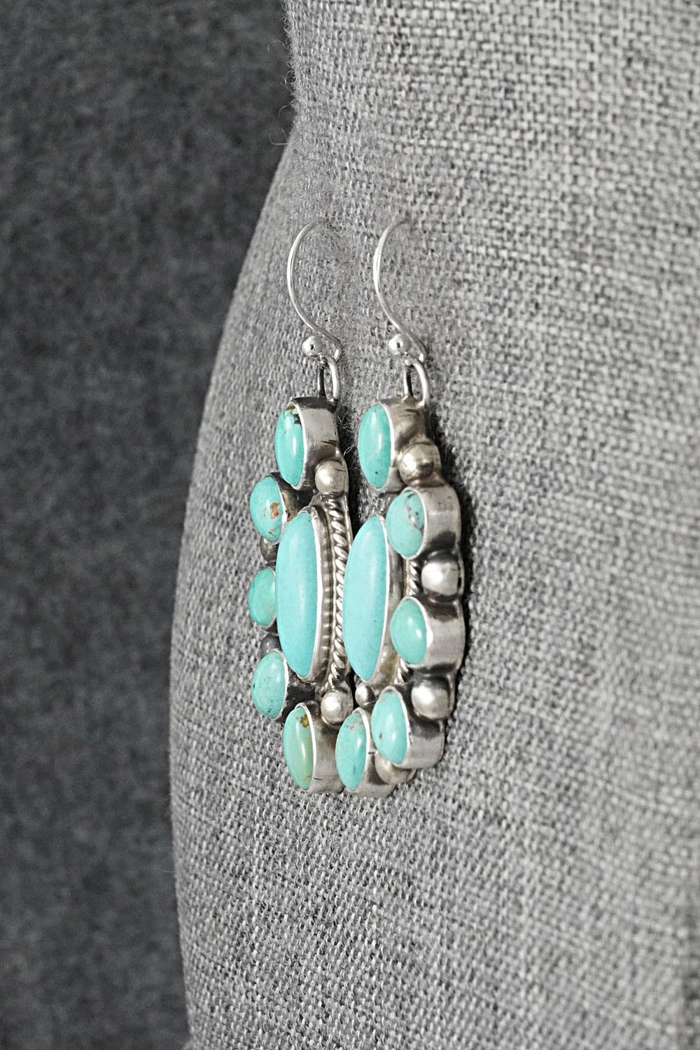 Turquoise & Sterling Silver Earrings - Kathleen Livingston