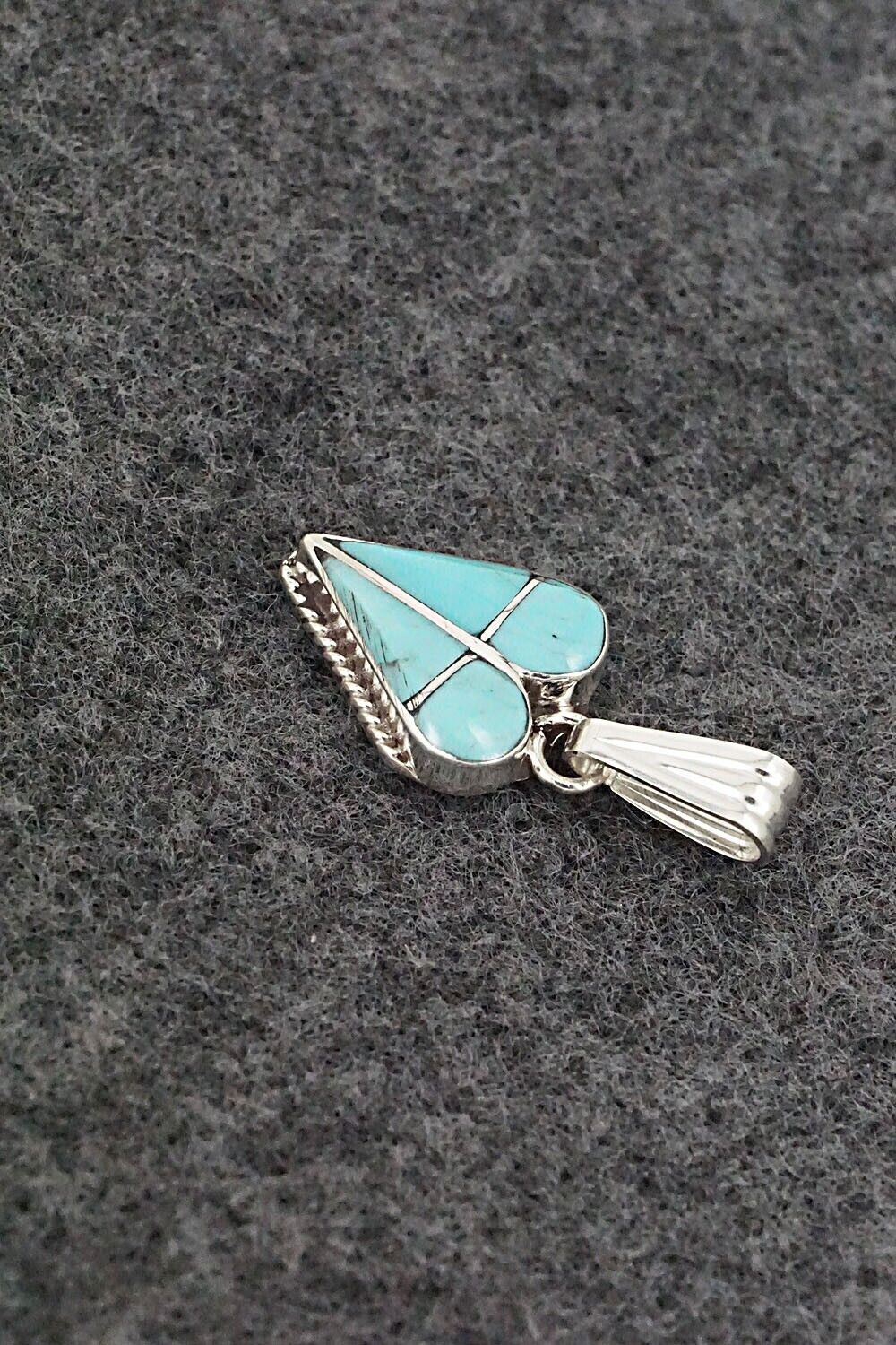 Turquoise & Sterling Silver Pendant - Velda Nastacio